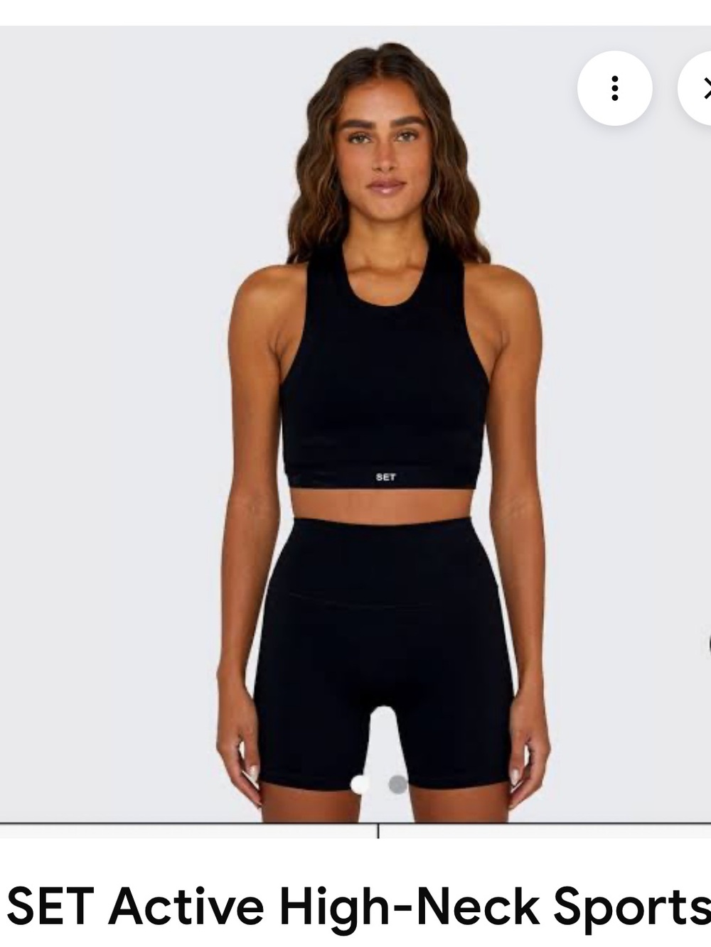 VGUC SET Active High Neck Sports Bra. Size Medium. Color is Black